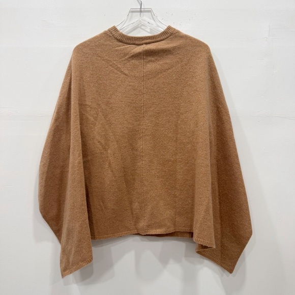 Sandro Cape Style Poncho Sweater Tan Wool Size 1 - Picture 7 of 11